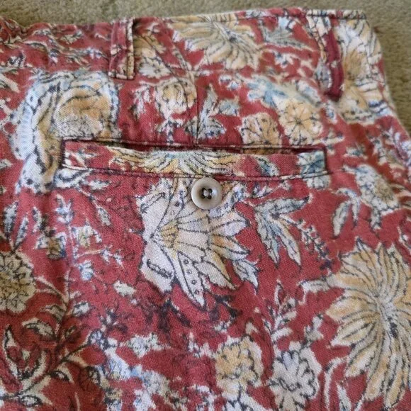 Polo Ralph Lauren Vintage All Over Print Floral Linen Shorts Men's Size 36